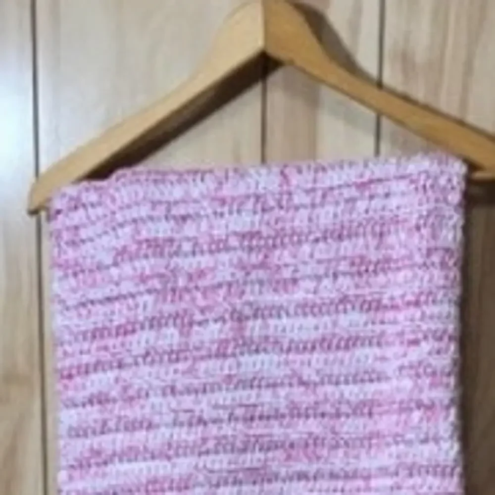 NWT Soft Thick Shade of Pink Handmade Crocheted Blanket by Dawny